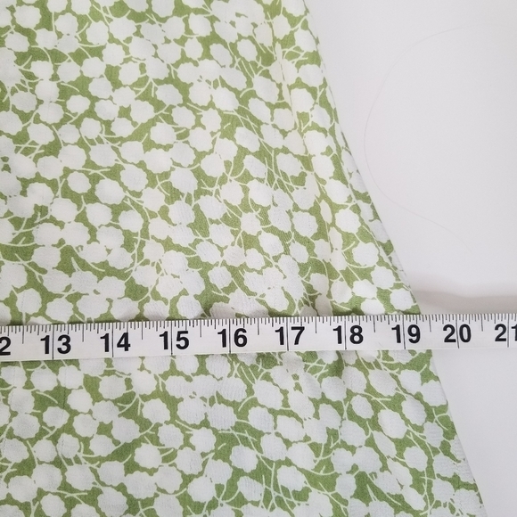 Faithfull the Brand Lou Lou Avocado Green Bella Floral Button Up Mini Dress 6 - Picture 11 of 16